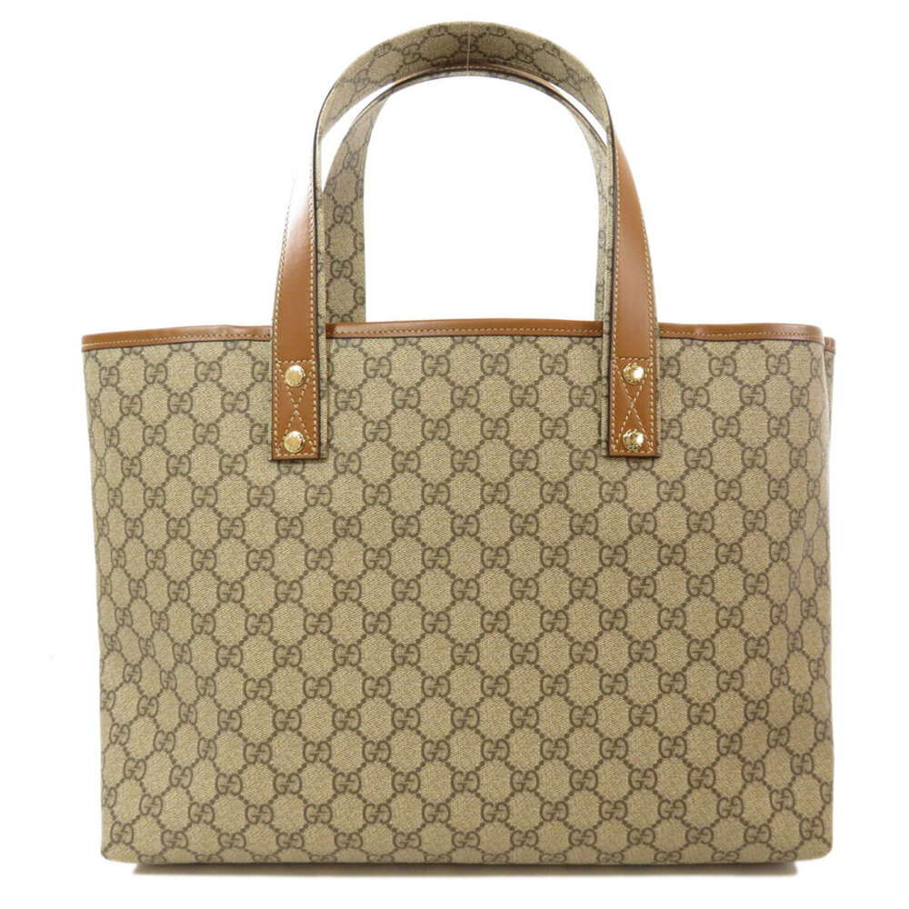 Gucci GG Supreme Canvas Tote Bag Shoulder Bag Brown - Picture 2 of 11